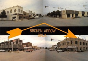 Broken Arrow, OK Oklahoma STREET SCENES Sooner Federal~Petrik Drugs 4X6 Postcard