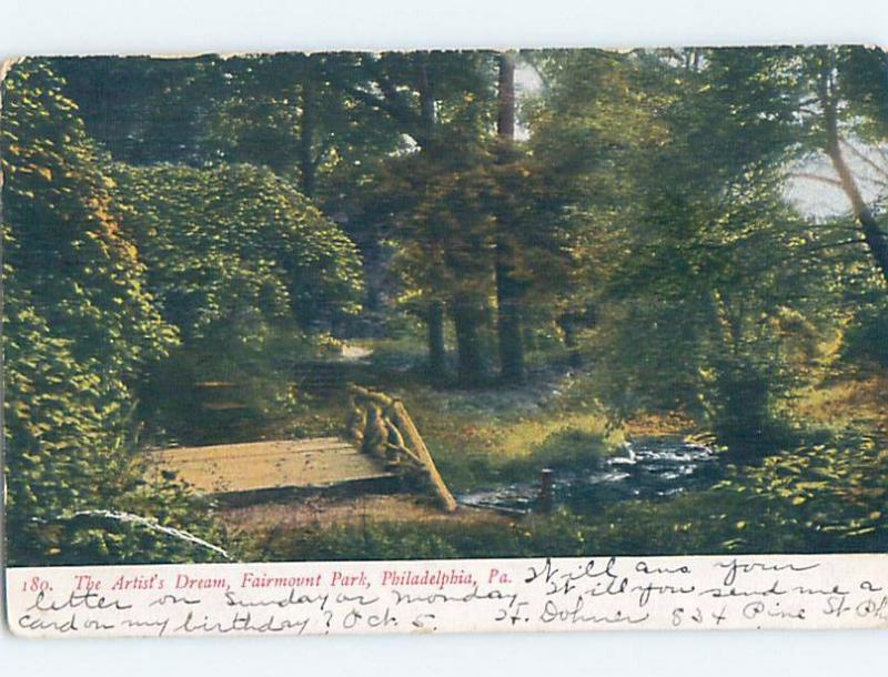 Pre-1907 ARTISTS DREAM NATURE SCENE AT FAIRMOUNT PARK Philadelphia PA hp9882