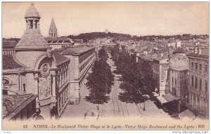 Le Boulevard Victor Hugo Et Le Lycee, Victor Hugo Boulevard And The Lycee, Ni...