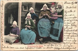 Netherlands Volendamse Typen Volendam Vintage Postcard 04.08