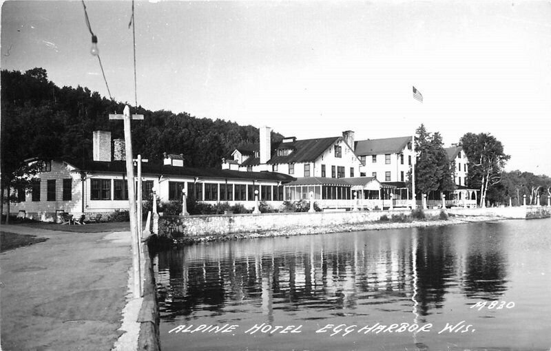 Alpine Hotel Egg Harbor Wisconsin #M830 RPPC Photo Postcard Cook 20-9484