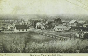 C.1910 Bird's-eye View, Mayfield, Mich. Vintage Postcard F27