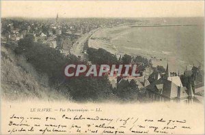 Old Postcard Le Havre Panoramic View (map 1900)