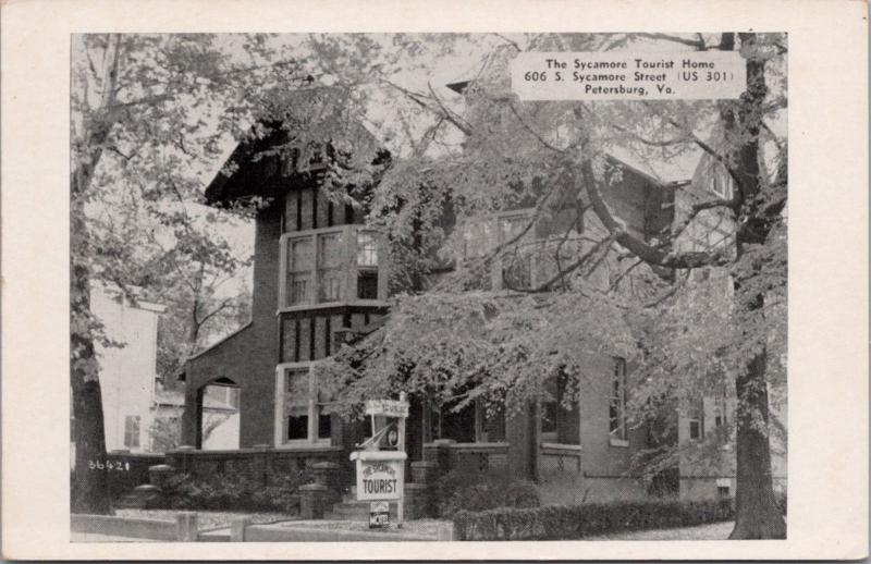 Sycamore Tourist Home Petersburg VA Virginia Unused Postcard E28