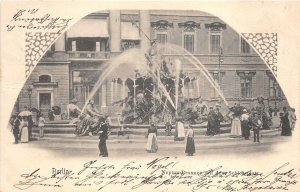 Lot208 germany neptune fountain on the palace square berlin  litho