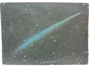 Vintage Postcard Comet Ikeya Seki Discovered 1965 Showing its very long Tail 