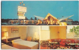 Show Low, Arizona PORTER HOUSE Roadside Mid-Century Modern 1960s Motel Postcard