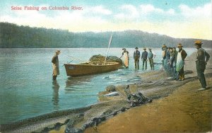 Postcard Washington Columbia River Seine Fishing Boat Rieder 23-3968