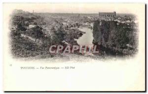 Old Postcard Poitiers Panoramic