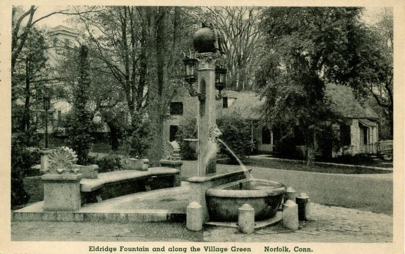 CT - Norfolk. Village Green, Eldridge Fountain