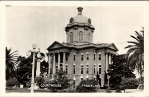 Franklin Louisiana St Marys Parish Courthouse RPPC Fox Finish Texas Postcard V17