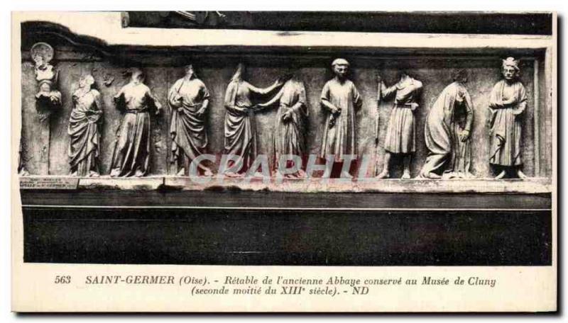 Old Postcard Saint Germer Altarpiece of the & # 39ancienne Abbey retains the ...