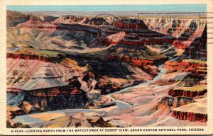 Arizona Grand Canyon Looking North From The Watchtower At Desert View Fred Ha...