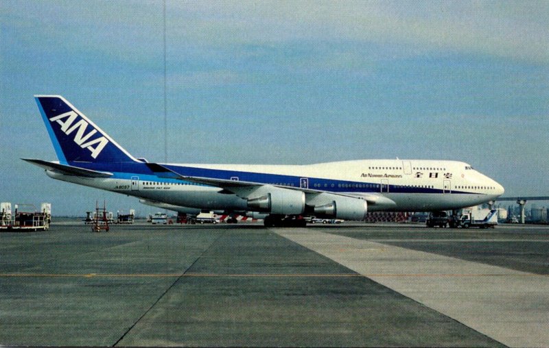 Airplanes All Nippon Airways Boeing B-747-481 Haneda Airport Tokyo Japan