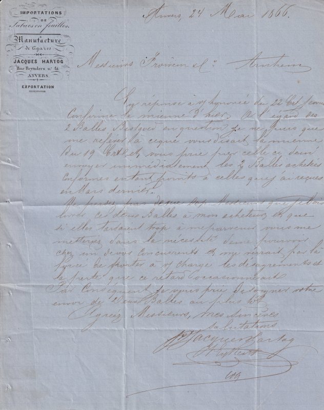 Cigar Manufacturers Tobacco 1866 3x Victorian Letter s