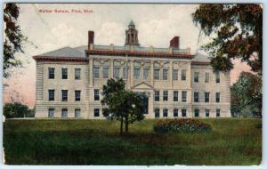 FLINT, Michigan  MI    WALKER SCHOOL   ca 1910s    Postcard