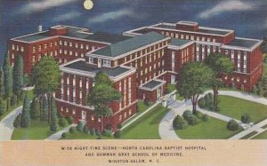 North Carolina Winston Salem Night Time Scene North Carolina Baptist Hospital...