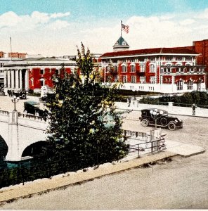 Virginia Street Reno Nevada Postcard Downtown Truckee River c1950-60s PCBG8A