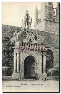 Old Postcard Carnac Portal Church