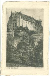 Germany, NURNBERG, Burg, old unused Postcard