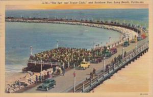 California Long Beach The Spit and Argue Club On Rainbow Pier 1941 Curteich