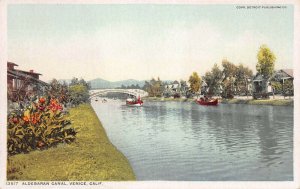 Aldebaran Canal, Venice, California, Early Postcard, Unused, Detroit Pub. Co.