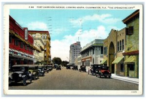 1944 Fort Harrison Avenue Looking South Springtime Clearwater Florida Postcard