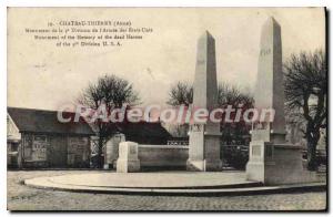 Old Postcard Chateau Thierry Aisne Monument of the 3rd Army Division of the U...