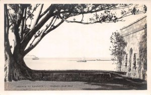 Nassau Bahamas Entrance to Harbor Scenic View Real Photo Postcard AA70519