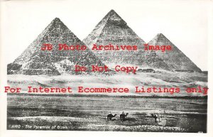 Egypt, Gizeh, RPPC, Pyramids Of Gizeh, Photo