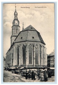 c1910 Heiliggeistkirche Heidelberg Germany Unposted Antique Postcard 