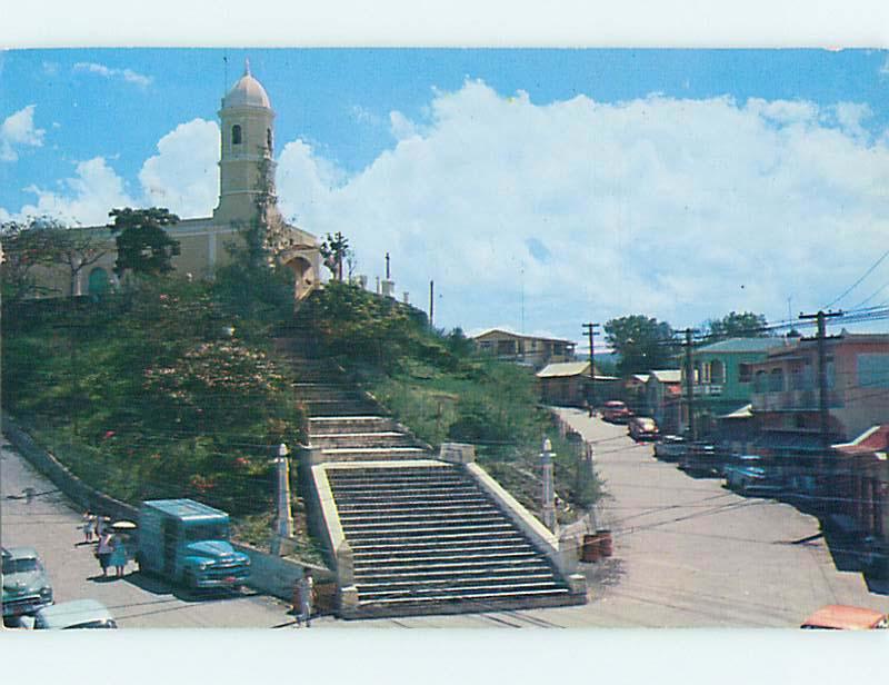 Pre-1980 CHURCH SCENE Hormigueros Puerto Rico PR hs7591