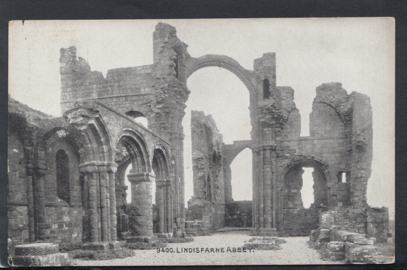 Northumberland Postcard - Lindisfarne Abbey, Holy Island   RS19899