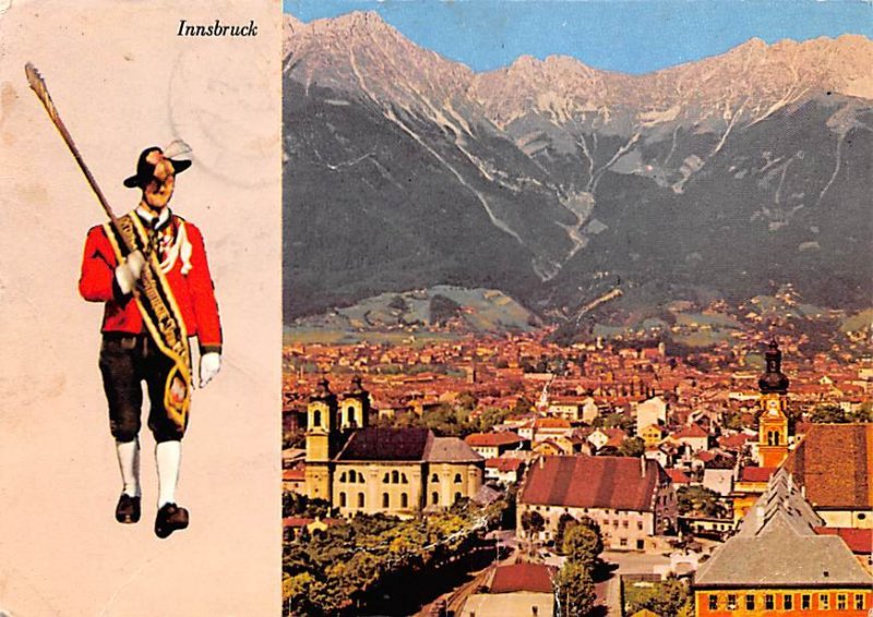 Birds Eye View Innsbruck Austria 1960 Missing Stamp 