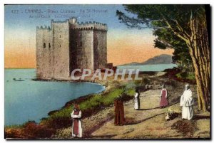 Postcard Old Cannes Vieux Chateau Ile Saint Honoral