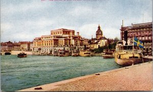 Vtg Stockholm Sweden The Royal Opera House 1910s Old View Postcard