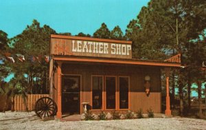 Vintage Postcard Ye Ole Leather Shop On Highway 59 Antiques Collection Lacey Pub