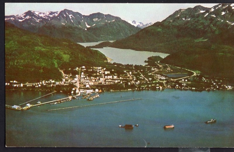 Alaska CORDOVA Aerial Night View Copper River Katalia Yakataga 1950s-1970s