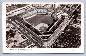 J92/ Baseball Sports Postcard c50s Ebbets Field Stadium Brooklyn Dodgers 121