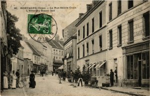 CPA Mortagne - La Rue Sainte-Croix, L'Hotel du Grand Cerf (259131)