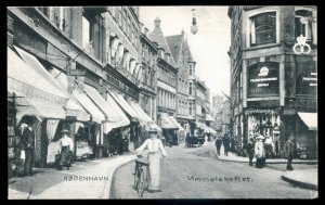 dc1685 - DENMARK Copenhagen Postcard 1910s Vimmelskaftet