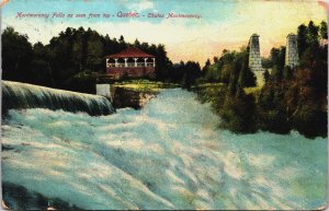 Canada Montmorency Falls as seen from top Quebec Montmorency Postcard C125