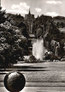 Vintage Postcard Real Photo Kassel Wilhelmshohe Herkules Mit Grober Fontane RPPC