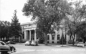 Automobiles Waldorf College Forest City Iowa 1950s RPPC Photo Postcard 20-5485