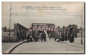 Old Postcard Vierzon Toulouse Bridge over the railway station connecting the ...