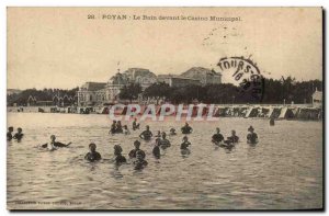 Royan Old Postcard Bathing in front of the Municipal Casino