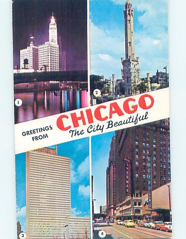 Unused Pre-1980 SHERMAN HOTEL & GREYHOUND BUS STATION Chicago IL ho7982-12