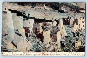 Colorado Postcard Prehistoric Cliff Dwelling Mesa Verde Southwestern Rock 1909