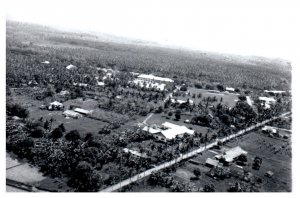 Aerial View of the island of Samar Philippines take in 1945 RPPC Postcard Repro