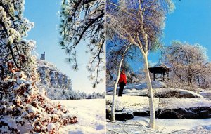 NY - New Paltz. Lake Mohonk Mountain House, Winter Scene